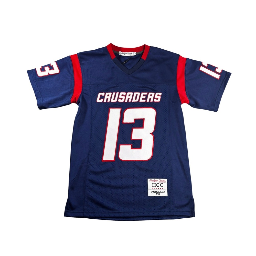 Headgear Classics Tua Tagovailoa Crusader High School Jersey Navy Blue Small NEW